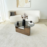 Măsuță de cafea Mia, Diverse culori, 75x75x35 cm - Nuc - Fumuriu | SKU: 552NOS2543 | Măsuță de cafea Mia, 75x75x35 cm, varianta Nuc - Fumuriu, produs pentru amenajarea locuinței, disponibil online în România la CasaMob