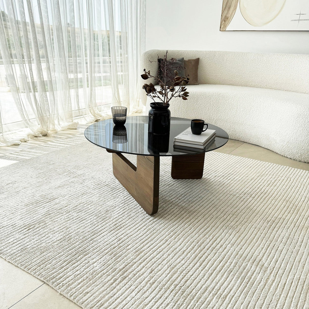 Măsuță de cafea Mia, Diverse culori, 75x75x35 cm - Nuc - Fumuriu | SKU: 552NOS2543 | Măsuță de cafea Mia, 75x75x35 cm, varianta Nuc - Fumuriu, produs pentru amenajarea locuinței, disponibil online în România la CasaMob