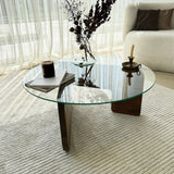 Măsuță de cafea Mia, Diverse culori, 75x75x35 cm - Nuc - Transparent | SKU: 552NOS2544 | Măsuță de cafea Mia, 75x75x35 cm, varianta Nuc - Transparent, produs pentru amenajarea locuinței, disponibil online în România la CasaMob