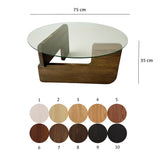 Măsuță de cafea Mia, Diverse culori, 75x75x35 cm - Nuc - Transparent | SKU: 552NOS2544 | Măsuță de cafea Mia, 75x75x35 cm, varianta Nuc - Transparent, produs pentru amenajarea locuinței, disponibil online în România la CasaMob
