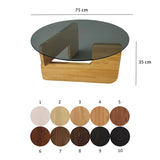Măsuță de cafea Mia, Diverse culori, 75x75x35 cm - Stejar - Fumuriu | SKU: 552NOS2545 | Măsuță de cafea Mia, 75x75x35 cm, varianta Stejar - Fumuriu, produs pentru amenajarea locuinței, disponibil online în România la CasaMob