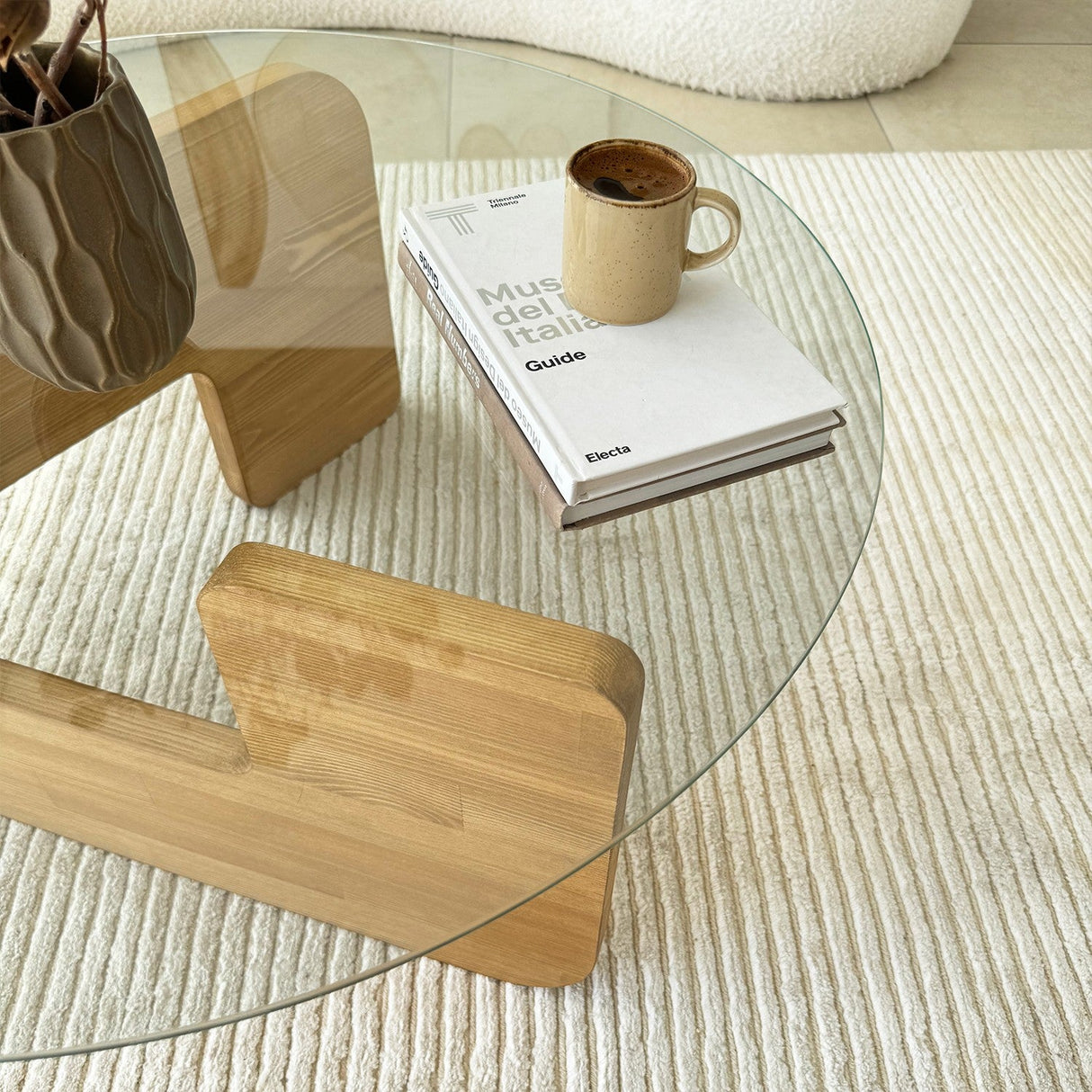 Măsuță de cafea Mia, Diverse culori, 75x75x35 cm - Stejar - Transparent | SKU: 552NOS2546 | Măsuță de cafea Mia, 75x75x35 cm, varianta Stejar - Transparent, produs pentru amenajarea locuinței, disponibil online în România la CasaMob