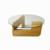 Măsuță de cafea Mia, Diverse culori, 75x75x35 cm - Stejar - Transparent | SKU: 552NOS2546 | Măsuță de cafea Mia, 75x75x35 cm, varianta Stejar - Transparent, produs pentru amenajarea locuinței, disponibil online în România la CasaMob
