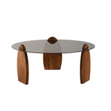 Măsuță de cafea Surf, Diverse culori, 90x90x41 cm - Castaniu - Fumuriu | SKU: 552NOS2547 | Măsuță de cafea Surf, 90x90x41 cm, varianta Castaniu - Fumuriu, produs pentru amenajarea locuinței, disponibil online în România la CasaMob