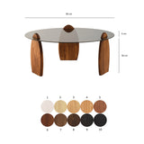 Măsuță de cafea Surf, Diverse culori, 90x90x41 cm - Castaniu - Fumuriu | SKU: 552NOS2547 | Măsuță de cafea Surf, 90x90x41 cm, varianta Castaniu - Fumuriu, produs pentru amenajarea locuinței, disponibil online în România la CasaMob