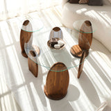 Măsuță de cafea Surf, Diverse culori, 90x90x41 cm - Castaniu - Transparent | SKU: 552NOS2548 | Măsuță de cafea Surf, 90x90x41 cm, varianta Castaniu - Transparent, produs pentru amenajarea locuinței, disponibil online în România la CasaMob