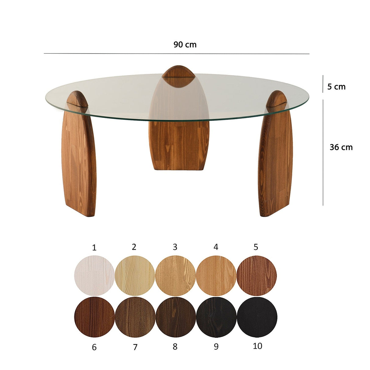 Măsuță de cafea Surf, Diverse culori, 90x90x41 cm - Castaniu - Transparent | SKU: 552NOS2548 | Măsuță de cafea Surf, 90x90x41 cm, varianta Castaniu - Transparent, produs pentru amenajarea locuinței, disponibil online în România la CasaMob