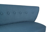 Canapea fixă 2 locuri Bienville - Saxe Blue, Albastru sax, 141x73x77 cm