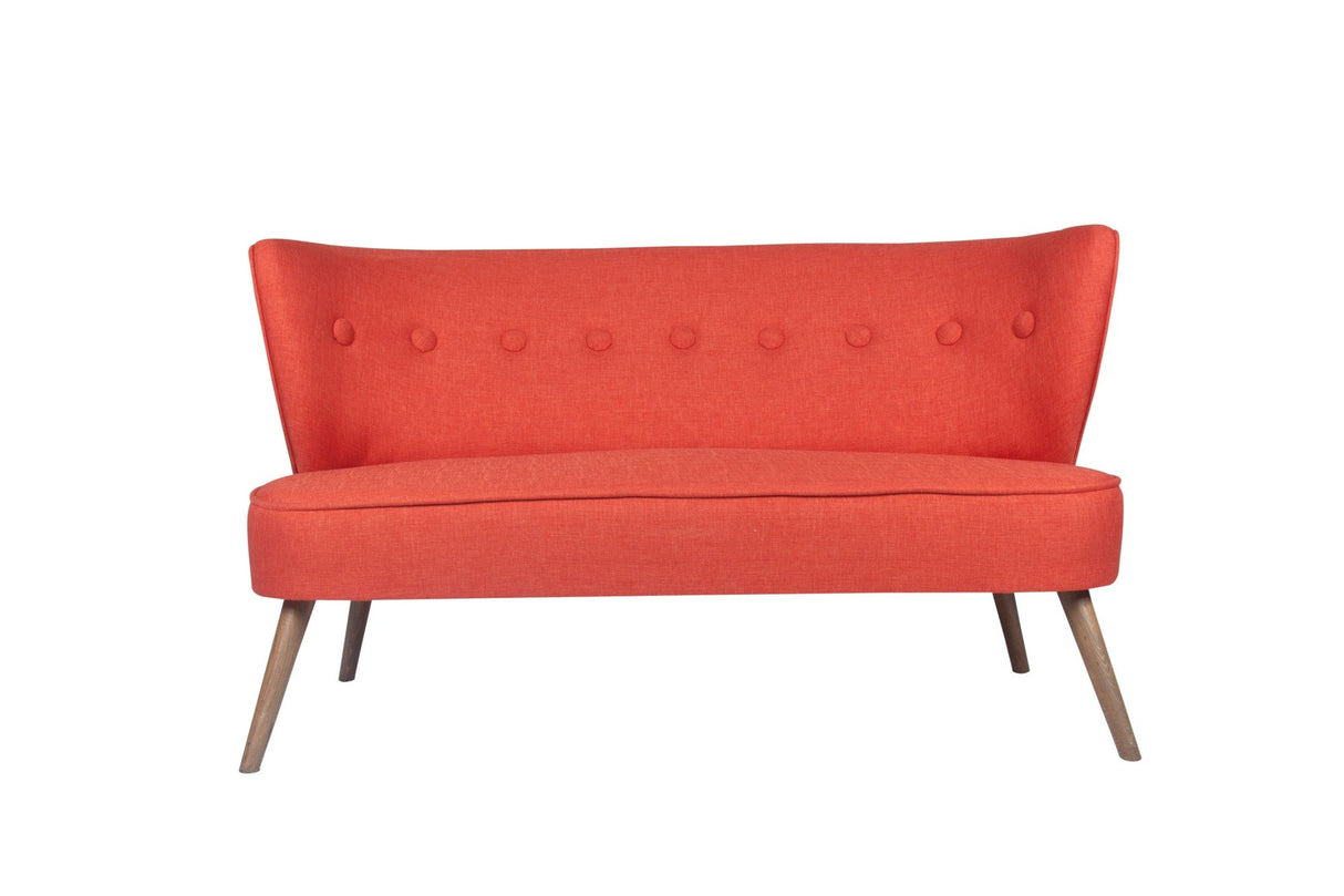 Canapea fixă 2 locuri Bienville, Diverse culori, 141x73x77 cm - Roșu cărămiziu | SKU: 558ZEN1209 | Canapea fixă 2 locuri Bienville, 141x73x77 cm, varianta Roșu cărămiziu, produs pentru amenajarea locuinței, disponibil online în România la CasaMob
