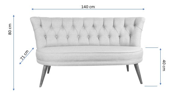 Canapea fixă 2 locuri Richland Loveseat, Diverse culori, 140x71x80 cm - Indigo blue | SKU: 558ZEN1214 | Canapea fixă 2 locuri Richland Loveseat, 140x71x80 cm, varianta Indigo blue, produs pentru amenajarea locuinței, disponibil online în România la CasaMob