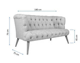 Canapea fixă 2 locuri West Monroe, Diverse culori, 140x75x76 cm - Petrol green | SKU: 558ZEN1225 | Canapea fixă 2 locuri West Monroe, 140x75x76 cm, varianta Petrol green, produs pentru amenajarea locuinței, disponibil online în România la CasaMob
