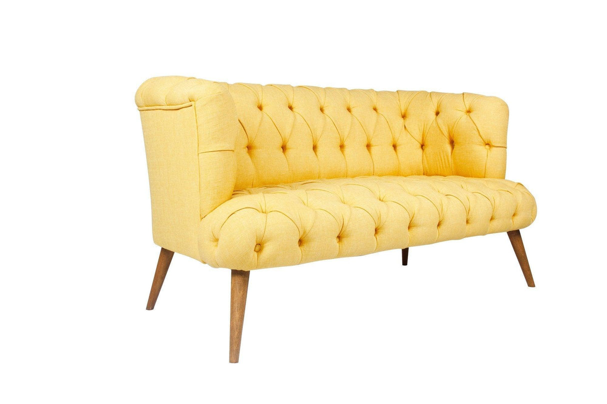 Canapea fixă 2 locuri West Monroe, Diverse culori, 140x75x76 cm - Galben | SKU: 558ZEN1227 | Canapea fixă 2 locuri West Monroe, 140x75x76 cm, varianta Galben, produs pentru amenajarea locuinței, disponibil online în România la CasaMob