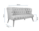 Canapea fixă 2 locuri West Monroe, Diverse culori, 140x75x76 cm - Night blue | SKU: 558ZEN1228 | Canapea fixă 2 locuri West Monroe, 140x75x76 cm, varianta Night blue, produs pentru amenajarea locuinței, disponibil online în România la CasaMob