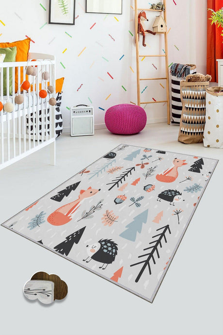 Covor de Copii Red Fox, Multicolor (diverse dimensiuni)