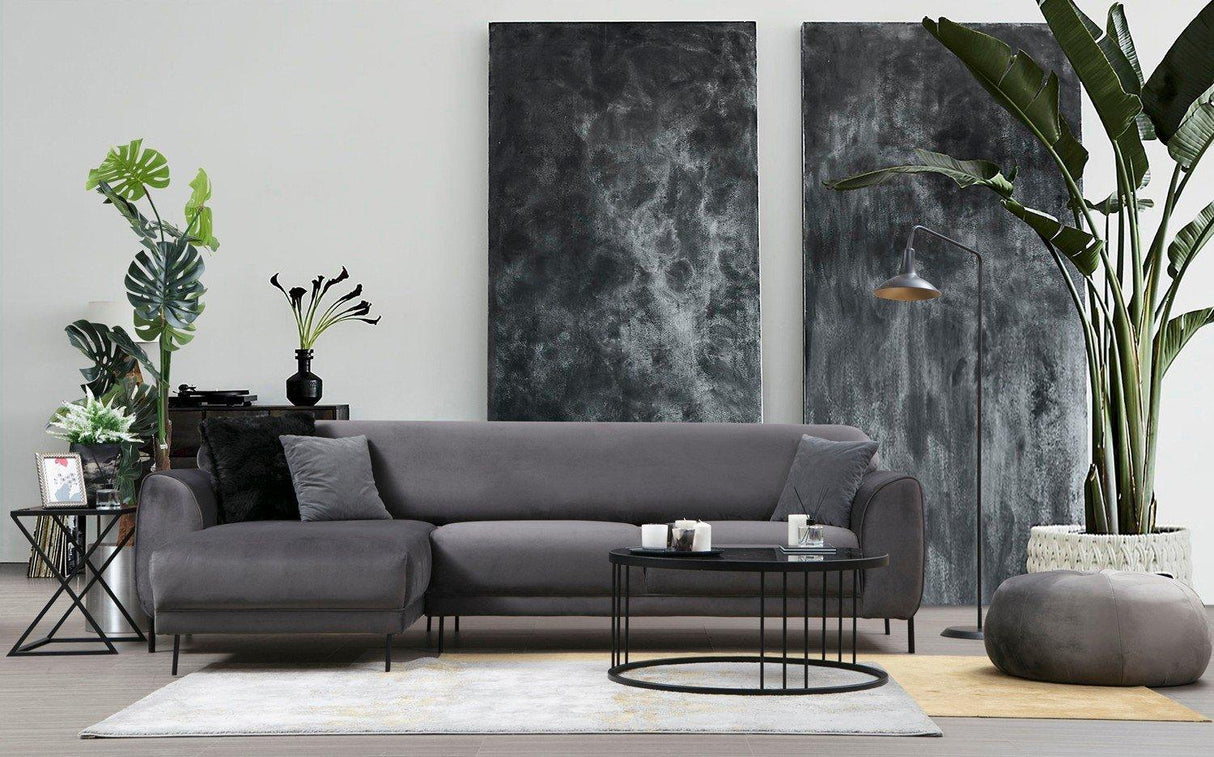Canapea extensibilă de colț Image, Stânga, Diverse culori, 287x169x85 cm - Gri închis | SKU: 560ARE1144 | Canapea extensibilă de colț Image, Stânga, 287x169x85 cm, varianta Gri închis, produs pentru amenajarea locuinței, disponibil online în România la CasaMob