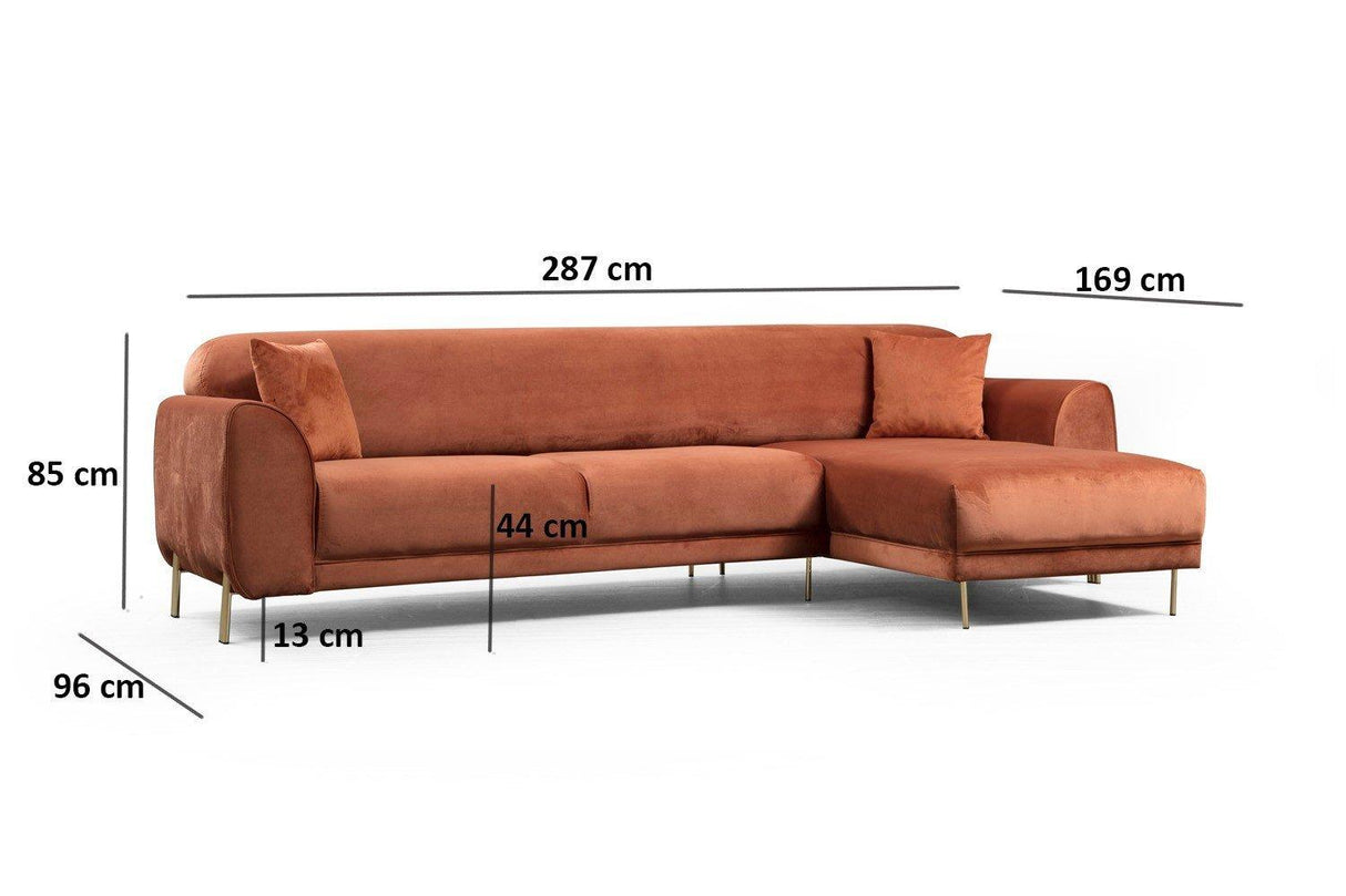 Canapea extensibilă de colț Image, Dreapta, Diverse culori, 287x169x85 cm - Maro | SKU: 560ARE1145 | Canapea extensibilă de colț Image, Dreapta, 287x169x85 cm, varianta Maro, produs pentru amenajarea locuinței, disponibil online în România la CasaMob