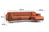 Canapea extensibilă de colț Image, Dreapta, Diverse culori, 287x169x85 cm - Maro | SKU: 560ARE1145 | Canapea extensibilă de colț Image, Dreapta, 287x169x85 cm, varianta Maro, produs pentru amenajarea locuinței, disponibil online în România la CasaMob
