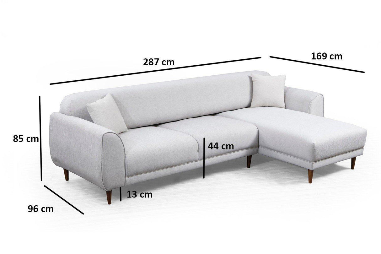 Canapea extensibilă de colț Image, Dreapta, Diverse culori, 287x169x85 cm - Bej | SKU: 560ARE1147 | Canapea extensibilă de colț Image, Dreapta, 287x169x85 cm, varianta Bej, produs pentru amenajarea locuinței, disponibil online în România la CasaMob