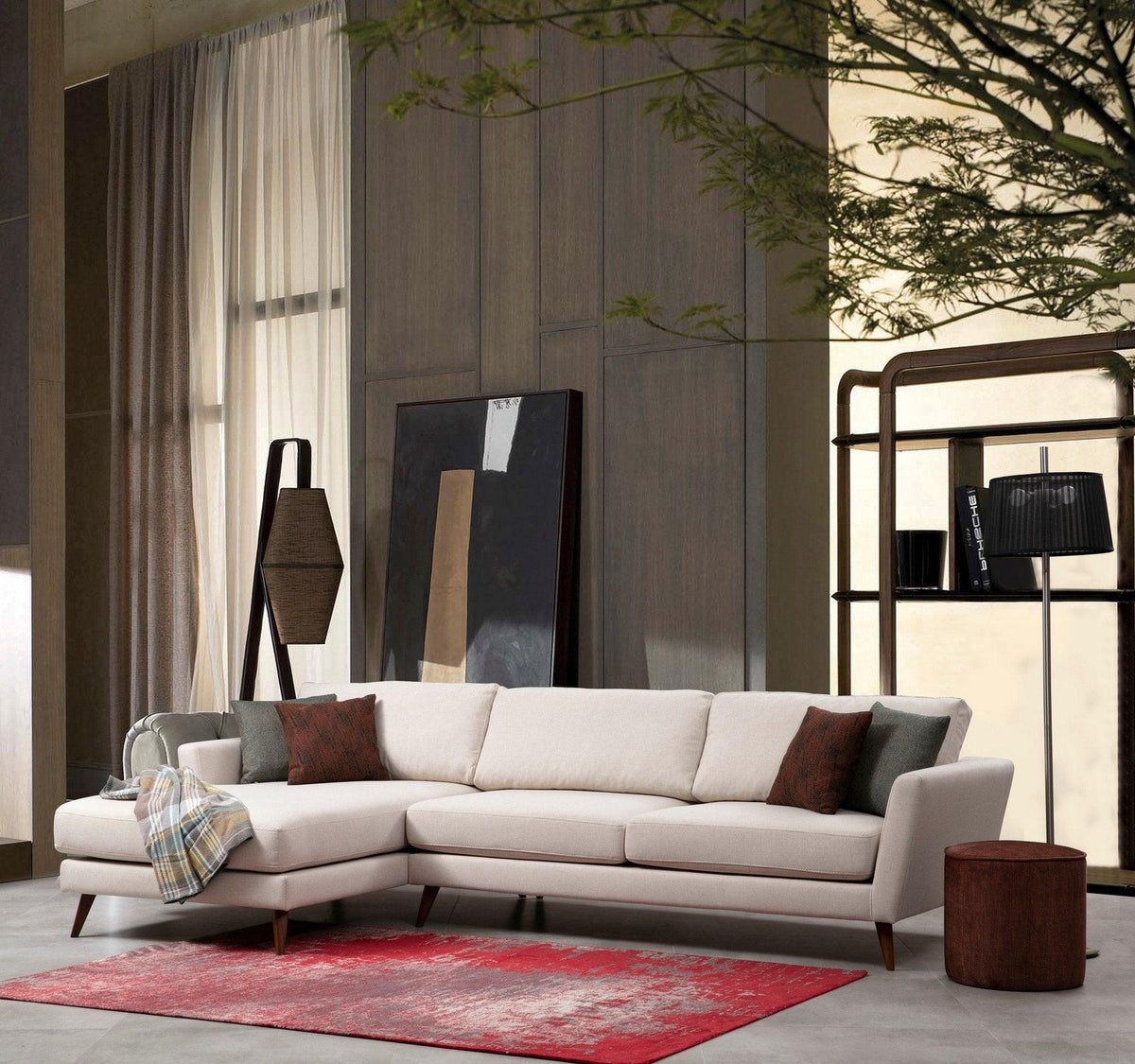 Bej | SKU: 560ARE1151 | Canapea extensibilă de colț Mallorca, Stânga, Bej, 303x168x93 cm, varianta Bej, produs pentru amenajarea locuinței, disponibil online în România la CasaMob
