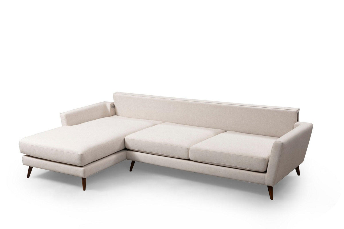 Bej | SKU: 560ARE1151 | Canapea extensibilă de colț Mallorca, Stânga, Bej, 303x168x93 cm, varianta Bej, produs pentru amenajarea locuinței, disponibil online în România la CasaMob