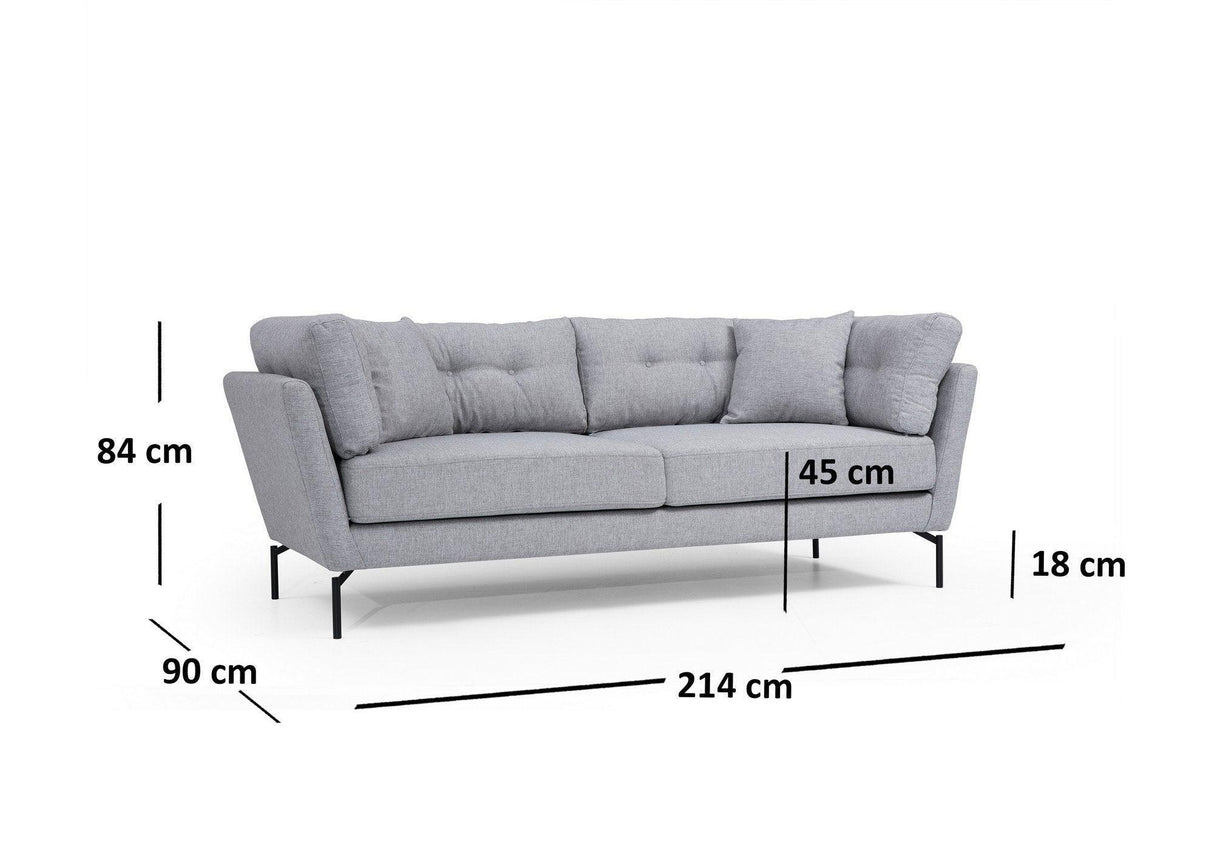 Canapea fixă Mapa, Diverse culori, Diverse configurații, Diverse dimensiuni - Gri - 45x45 cm - 2 bucăți | SKU: 560ARE1304 | Canapea fixă Mapa, varianta Gri - 45x45 cm - 2 bucăți, produs pentru amenajarea locuinței, disponibil online în România la CasaMob