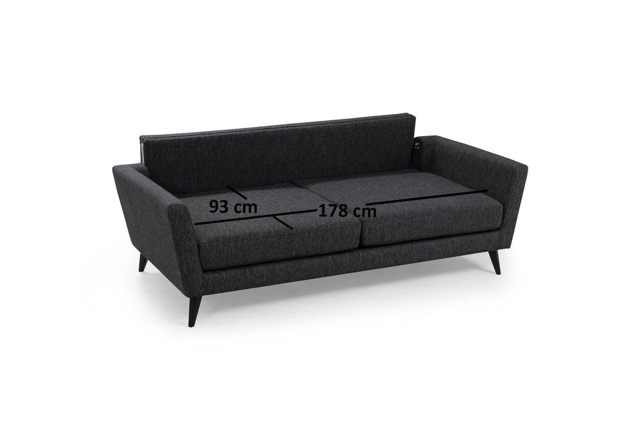 Canapea fixă 3 locuri Mayorka, Diverse culori, 45x45 cm - Gri închis | SKU: 560ARE1305 | Canapea fixă 3 locuri Mayorka, 45x45 cm, varianta Gri închis, produs pentru amenajarea locuinței, disponibil online în România la CasaMob
