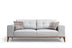 Canapea Fixa cu 3 Locuri Bellisimo, Gri, 223 x 85 x 91 cm, SKU 560ARE1306