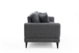 Canapea Fixa cu 3 Locuri Biutiful, 210 x 85 x 90 cm - Gri, SKU 560ARE1307