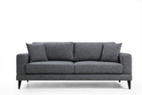 Canapea Fixa cu 3 Locuri Biutiful, 210 x 85 x 90 cm - Gri, SKU 560ARE1307