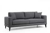Canapea Fixa cu 3 Locuri Biutiful, 210 x 85 x 90 cm - Gri, SKU 560ARE1307