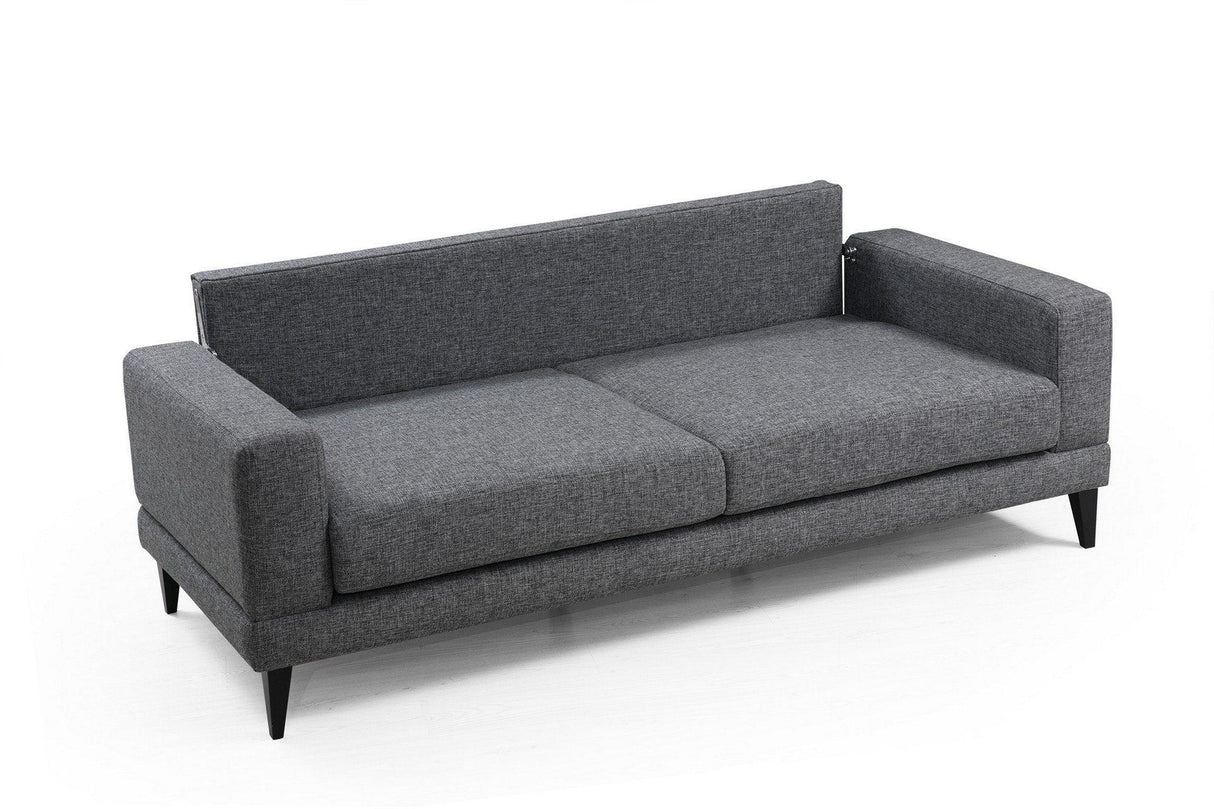 Canapea Fixa cu 3 Locuri Biutiful, 210 x 85 x 90 cm - Gri, SKU 560ARE1307