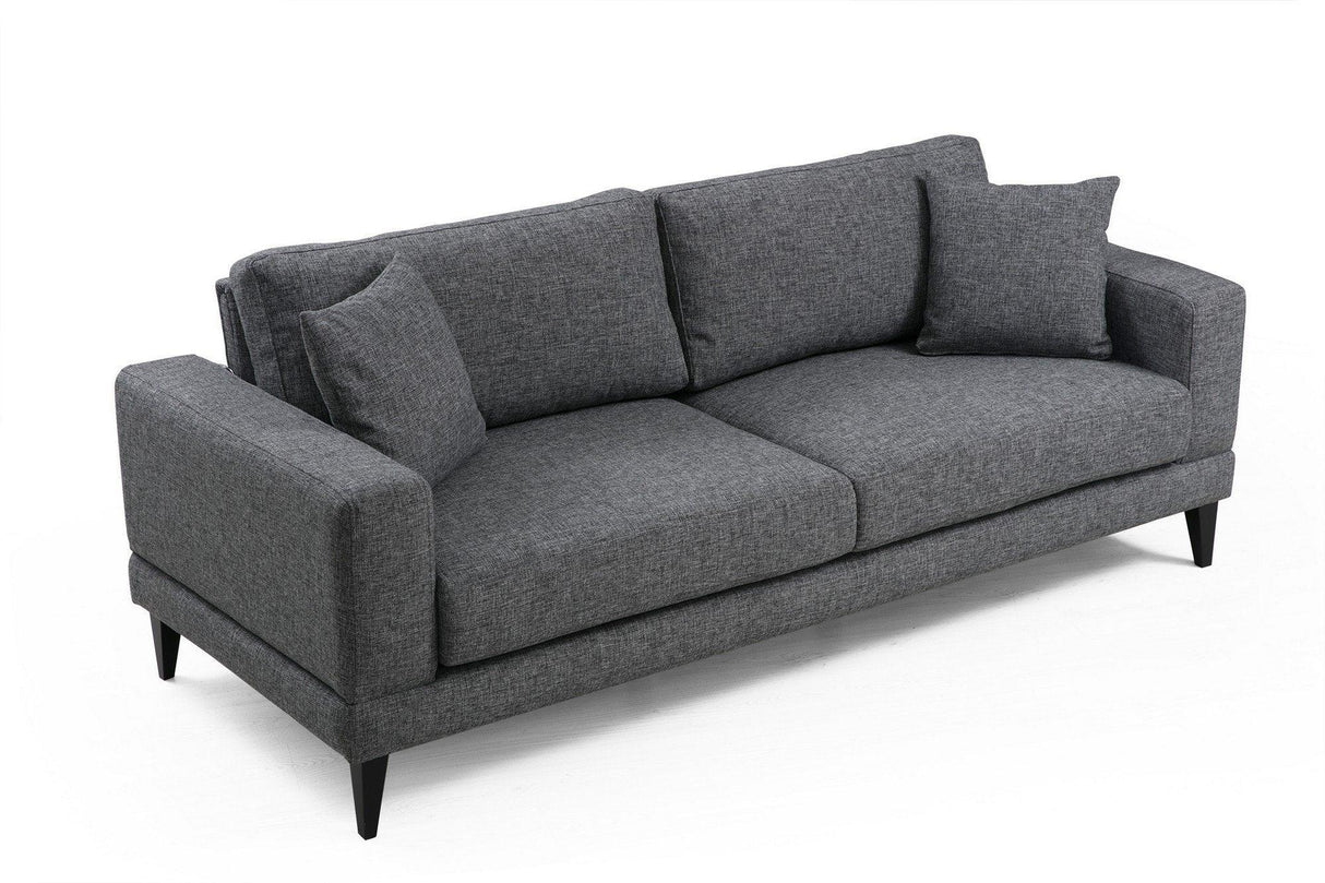Canapea Fixa cu 3 Locuri Biutiful, 210 x 85 x 90 cm - Gri, SKU 560ARE1307