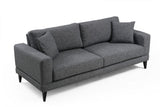 Canapea Fixa cu 3 Locuri Biutiful, 210 x 85 x 90 cm - Gri, SKU 560ARE1307