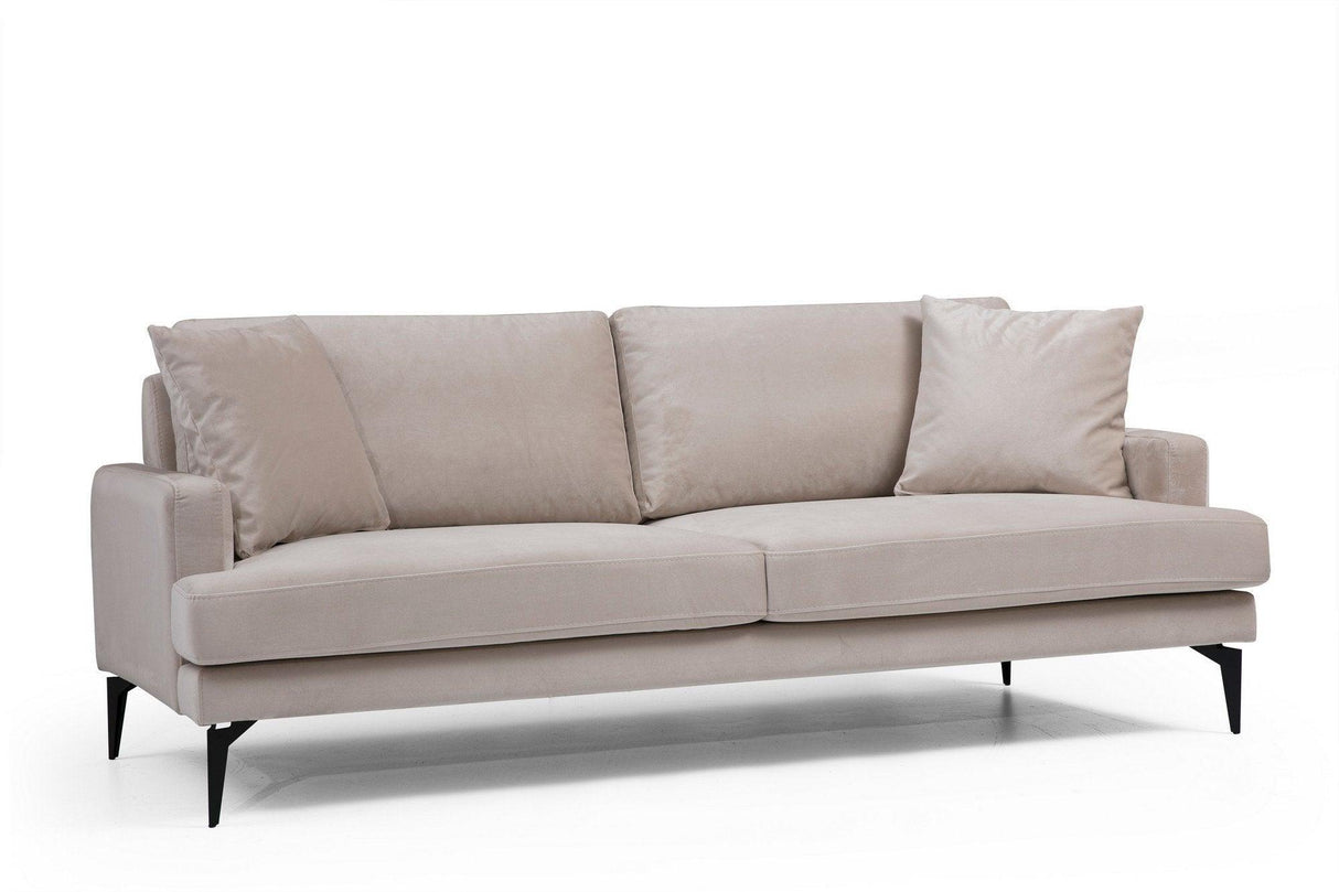 Canapea Fixa cu 3 Locuri Yase, 205 x 88 x 90 cm - Bej, SKU 560ARE1308