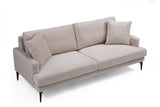 Canapea Fixa cu 3 Locuri Yase, 205 x 88 x 90 cm - Bej, SKU 560ARE1308