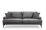 Canapea Fixa cu 3 Locuri Yase, 205 x 88 x 90 cm - Gri, SKU 560ARE1308