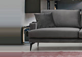 Canapea Fixa cu 3 Locuri Yase, 205 x 88 x 90 cm - Gri, SKU 560ARE1308