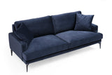 Canapea Fixa cu 3 Locuri Yase, 205 x 88 x 90 cm - Albastru, SKU 560ARE1308