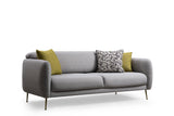 Canapea Fixa cu 3 Locuri Sevilla, 214 x 85 x 98 cm - Gri, SKU 560ARE1311
