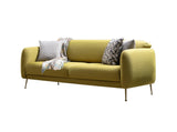 Canapea Fixa cu 3 Locuri Sevilla, 214 x 85 x 98 cm - Galben, SKU 560ARE1311