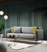 Canapea Fixa cu 3 Locuri Sevilla, 214 x 85 x 98 cm - Gri, SKU 560ARE1311