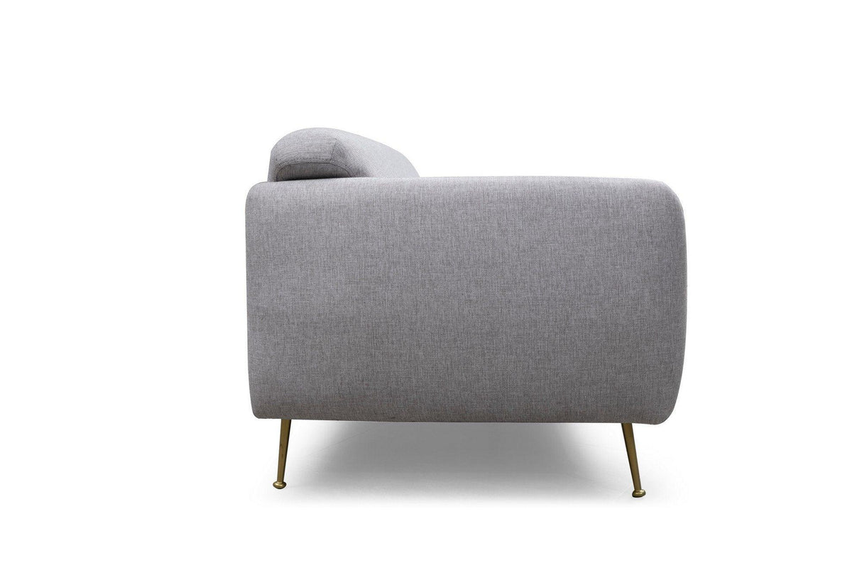 Canapea Fixa cu 3 Locuri Sevilla, 214 x 85 x 98 cm - Gri, SKU 560ARE1311