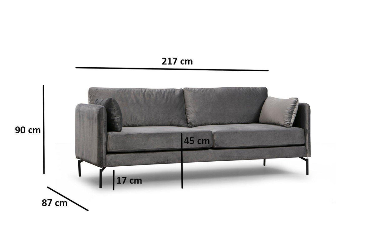 Canapea fixă Sino, Gri, Diverse configurații, Diverse dimensiuni - 58x31x15 cm - 2 bucăți | SKU: 560ARE1313 | Canapea fixă Sino, Gri, varianta 58x31x15 cm - 2 bucăți, produs pentru amenajarea locuinței, disponibil online în România la CasaMob