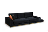 Canapea Fixa cu 4 Locuri Line, 320 x 84 x 102 cm - Negru, SKU 560ARE1315