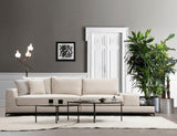 Canapea Fixa cu 4 Locuri Line, 320 x 84 x 102 cm - Bej, SKU 560ARE1315