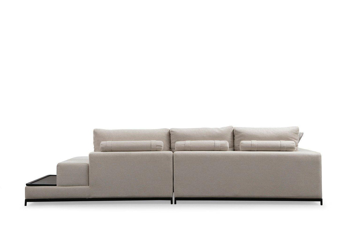 Canapea Fixa cu 4 Locuri Line, 320 x 84 x 102 cm - Bej, SKU 560ARE1315