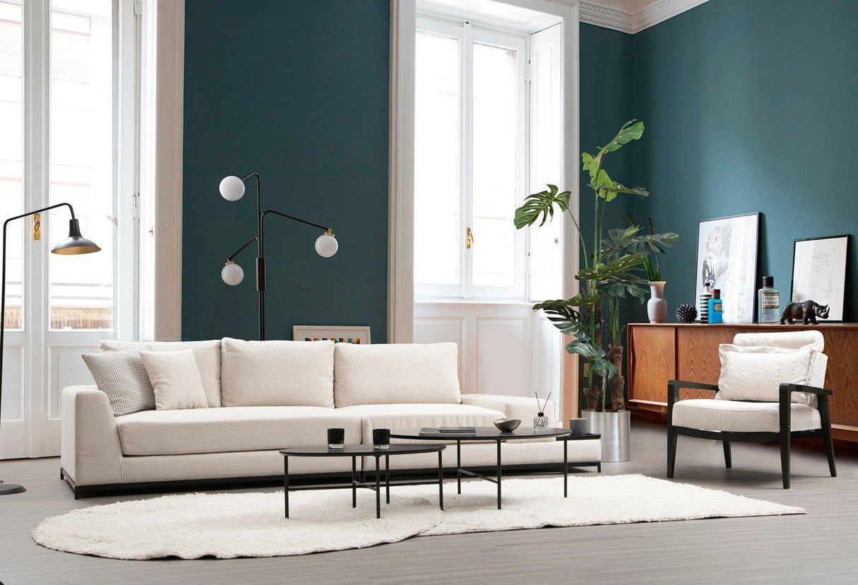 Canapea Fixa cu 4 Locuri Line, 320 x 84 x 102 cm - Bej, SKU 560ARE1315