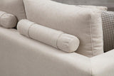Canapea Fixa cu 4 Locuri Line, 320 x 84 x 102 cm - Bej, SKU 560ARE1315