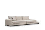 Canapea Fixa cu 4 Locuri Line, 320 x 84 x 102 cm - Bej, SKU 560ARE1315