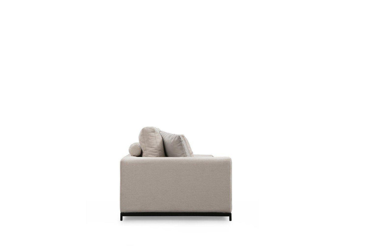 Canapea Fixa cu 4 Locuri Line, 320 x 84 x 102 cm - Bej, SKU 560ARE1315